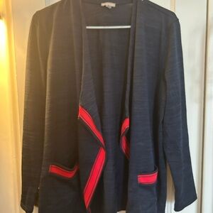 Talbots Navy Ribbed Open Cardigan
Petite large